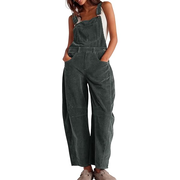 Amazon.com: Corduroy Overalls for Women Loose Fit Fleece